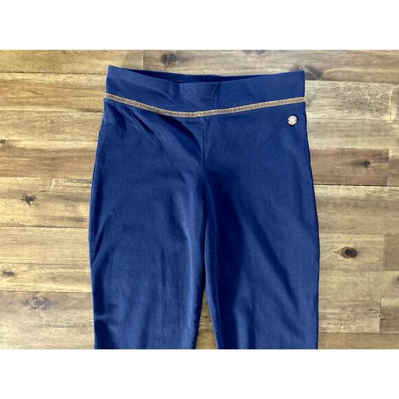 Matilda Jane Run Choose Your Own Path Experiments Blue Knit Floral Leggings 10 - Picture 3 of 7